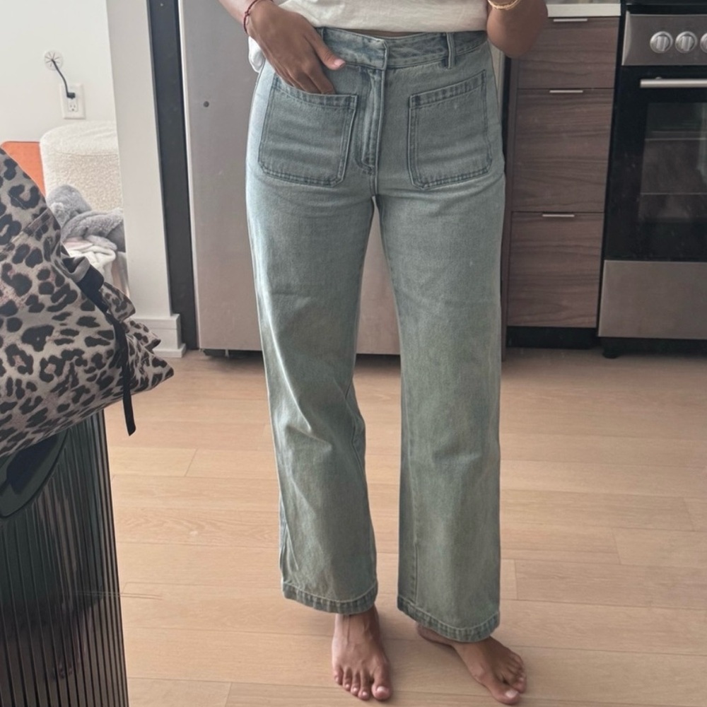 Dior Light Wash Wide Leg Jeans Women’s Size 26 High Rise Designer Denim - Picture 4 of 8